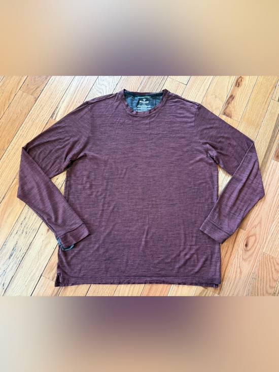Bombas Other - Bombas Merino Wool Tencel Blend Long Sleeve Shirt Men’s Size Large Cranberry Red
